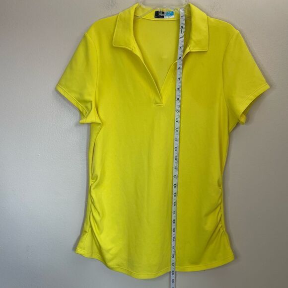 Airflux| Medium| Yellow| PGA Tour| Golf Tee| Moisture Wicking| Super Stretchy - Picture 2 of 15